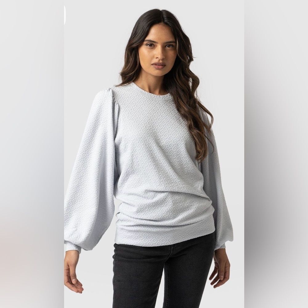 Saint & Sofia Balloon Sleeve Jumper Ice Blue